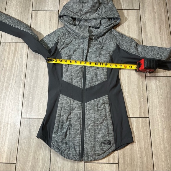The North Face Pseudio Womens Full Zip Hooded Jacket in Grey and Black Size XS - Picture 2 of 6